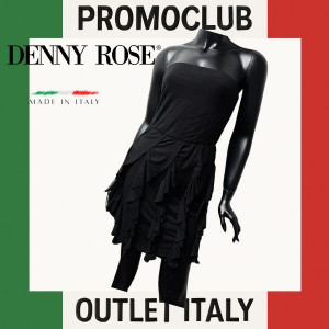 Черна рокля Denny Rose, размер 42, 95% вискоза, Италия